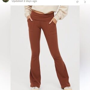 Aerie ribbed flare leggings